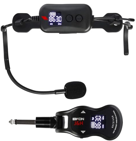PROEL EIKON EKJH Sistema Microfono Wireless UHF Headset, con Trasmettitore e Ricevitore, Ricarica USB