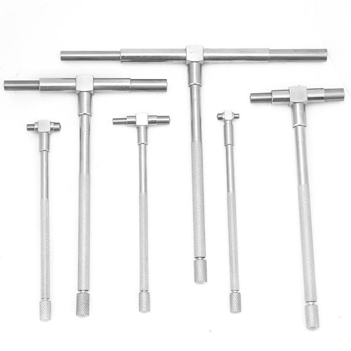 GOWENIC Jeu de 6 Jauges d'alésage Télescopiques 8-150 Mm |Micromètre à Diamètre Intérieur Réglable à Centrage Automatique avec Contacts en Acier traité Thermiquement pour l'ingénierie de Précision