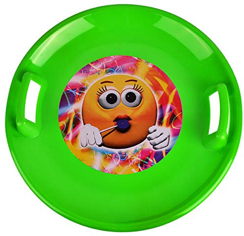 MARMAT Tellerschlitten Rodelteller Rutschteller Schneerutscher Schneegleiter Winter (Grün)