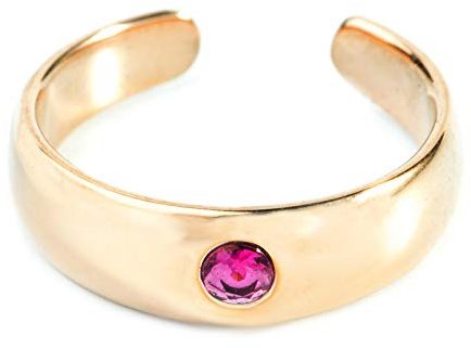 WINDALF Zehenring DALIÁ 5 mm Pinker Stein Hochwertige Bronze