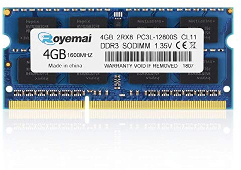 DUOMEIQI 4GB DDR3L 1600MHz PC3-12800 Unbuffered Non-ECC 1.35V CL11 2Rx8 Dual Rank 204 Pin SODIMM Portatil Memoria Principal Module Upgrade