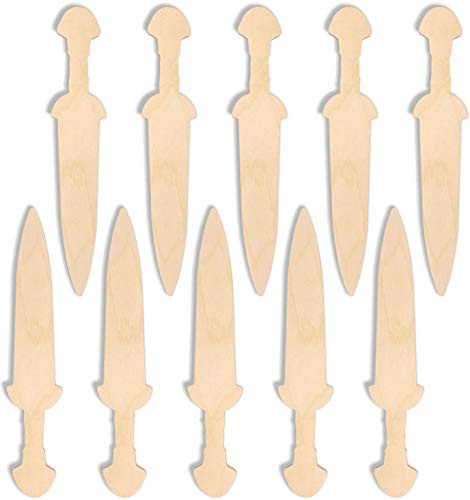 Herr Bo & Co 10x Pharaonendolch aus 3mm Birkensperrholz, unbehandelt, zum Selbergestalten