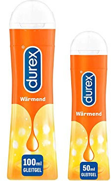 Durex Gleitgel wärmend 2er Pack für Sie und Ihn mit 1x 50ml + 1x 100ml Durex Play Wärmend in praktischen Dosierflaschen