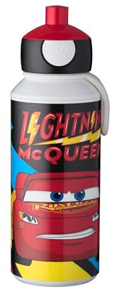 Mepal - Trinkflasche Pop-up Campus - Wasserflasche - Auslaufsichere Flasche für die Schule - Wiederverwendbar - BPA-frei & Spülmaschinenfest - 400 ml - Cars go