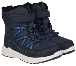 Mountain Warehouse Denver Kids Unisex Waterproof Snow Boots, Textile Upper, Sherpa Lining, TPR Rubber, Boys & Girls - Best for Winter Skiing, Sports, Walking & Outdoors Navy Kids Shoe Size 6