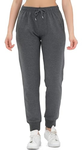 ROSS CAMP Jogginghose Damen - Sporthose Frauen Baumwolle, Trainingshose Fitness High Waist, Sweatpants Slim Fit Freizeithose Lang, Jogging Hose Laufhosen Modern