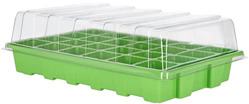 KOTARBAU® Bandeja de Cultivo, Propagador de esquejes o Semillas 24 macetas, Bandejas semilleros de germinación, Bandeja para el Cultivo, Bandeja con Cubierta de Invernadero, Caja de Cultivo con Tapa