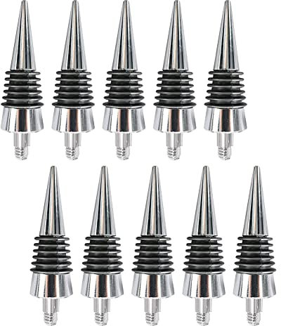 Dasertoe 10 Pcs Thread Wine Bottles Metal Stoppers Set, Blank Bottles Stopper Gifts for Wedding Wine
