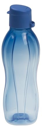 Tupperware EcoEasy Trinkflasche 500ml blau Clipverschluss (inkl. Orangenschäler)