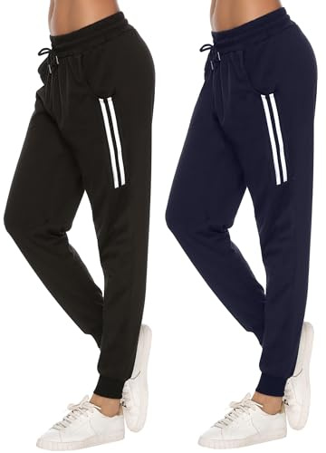 Sykooria Damen Jogginghose Baumwolle High Waist Sporthose | Vielseitige Yoga- und Freizeithose für Training, Laufen, Freizeit und entspannte Alltagslooks.