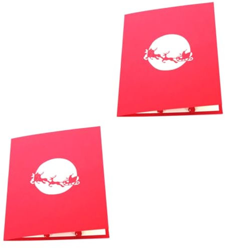 NUOBESTY 2St weihnachtskarten basteln weihnachtsgeschenke weihanchtskarten weihachtsgeschenk christmas weihnachtsdeko grußkarten Weihnachtsgrußkarte gruß zu weihnachten Karten auf 3d