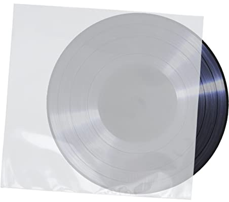 jojofuny 30stücke Schallplattenhülle Ohne Verschluss Durchsichtige Kunststoffabdeckung Schallplatten-schutzbeutel Schallplattenbehälter