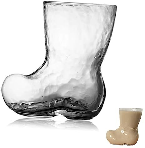 TOPBATHY Stiefelglas Glasbecher Für Party Stiefelformbecher Getränketrinkbecher Stiefelglasbecher Für Zuhause Büro Restaurant Stiefelglas Trinkglas Tischdekoration