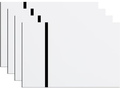 ATOMSTACK 4 carteles acrílicos de 30 x 20 cm para máquina de grabado láser, placas personalizadas para timbre, puerta de casa, buzón, placa blanca grabada, color negro