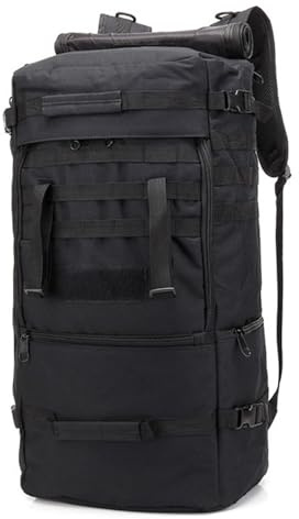 ZOYEOSIK Sac à dos de voyage 60 L Sac de randonnée 3 voies Sac à dos extra large 3 ~ 5 jours Bug Out Molle Sac à dos de survie, noir, Large, Sacs à dos de voyage