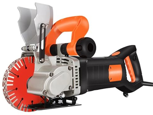 Elektrische Mauernutfräse, 4800 W, Mauernutfräsmaschine für Wände mit 133 mm, maximale Schnitttiefe von 42 mm, Maschine für Rillen für Wände