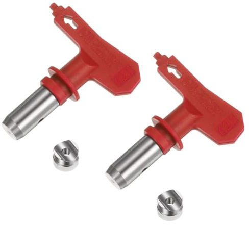 QUARKZMAN 2 Stück Umkehrbare Spritzdüsen für Airless-Spritzgerät 621 Düse Spritzmaschinen Teile für Farbsprühsystem, Rot