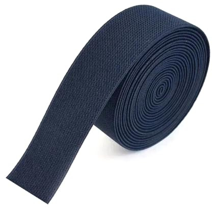 5 metros 10-50 mm bandas elásticas para pantalones banda de goma para la cintura ropa interior de bricolaje accesorios de costura de ropa,Azul marino,25mm