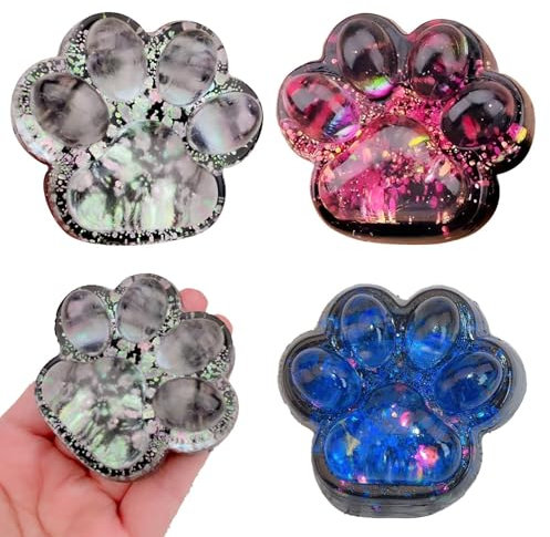 3 Stück Cat Paw Hochelastisch Pfoten, Katzenpfoten Quetschspielzeug Große Katze Pfote Hochelastisch Spielzeug Dazzling Cat Claw Katzenpfoten Hochelastisch Funkelndes Katzenpfoten