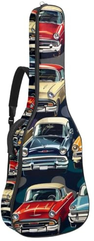 Gepolsterte Gitarrentasche, Motiv: Meeresschildkröte, Ozean, Aquarell-Stil, schützende Akustikgitarre, Gigbag für E-Bass, Konzertgitarre, Mehrfarbig 04, 42.9x16.9x4.7 in, Lässiger Tagesrucksack