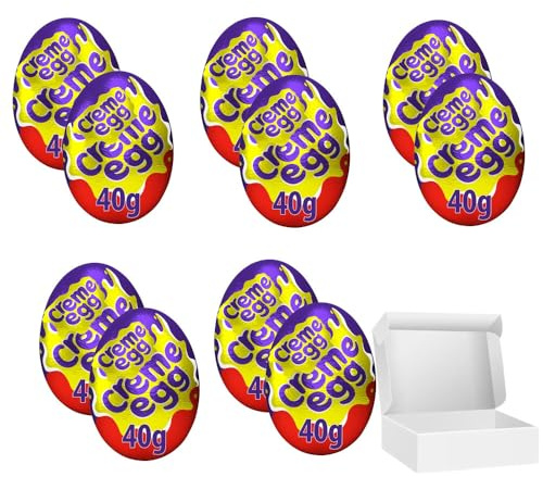 Easter Creme Egg 40g with Gift Box - Milk Chocolate Egg with a Soft Fondant Centre (20 Eggs)