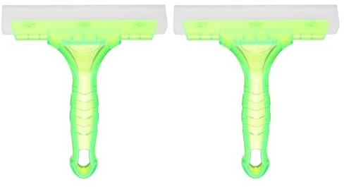 sourcing map 2pcs Squeegee 6 Inch Length Auto Water Blade Shower Squeegee with Non-Slip Handle for Car Windshield Window Cleaner Glass Door, Light Green
