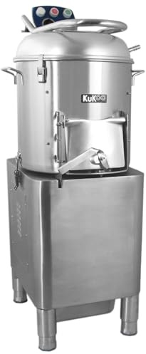 Máquina Peladora Patatas Maquina Pelar Patatas Uso Comercial Doméstico Capacidad 20kg Producción 190kg/Hora Motor 950W Temporizador Sistema Arranque Parada Papel de Revestimiento Abrasivo