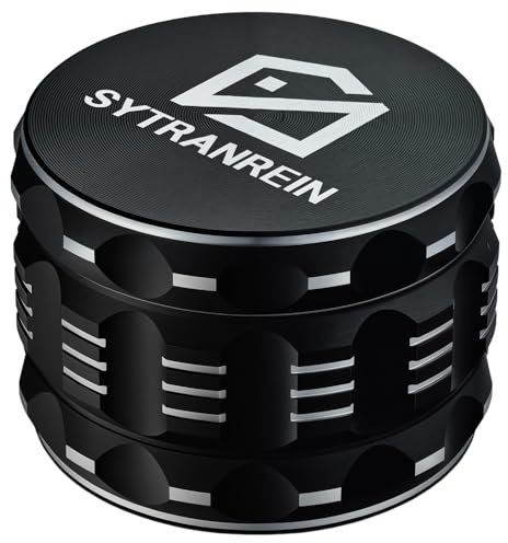 Sytranrein Premium Herb Grinder, 4 Parts Spice Grinder with Pollen Catcher, 2.5inch Metal Grinder for Dry Herb and Spices