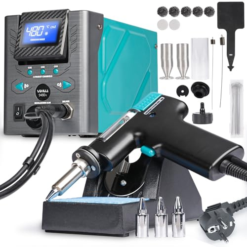 YIHUA 948D-I Entlötstation 110W Hochleistungs-ESD-sicher mit Temperaturregelung 380–480 °C einstellbar, 3 voreingestellte Kanäle, °C/°F-Umwandlung, Auto-Standby, Schlafmodus (EU-Stecker)