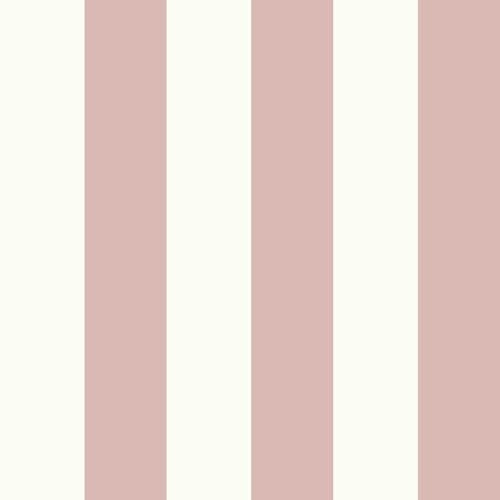 World of Wallpaper Regency Stripe Classic Pattern Wallpaper Perfect Wallcovering for Bedrooms, Nurseries, Playrooms, Hallways in Soft Pink/White 1118