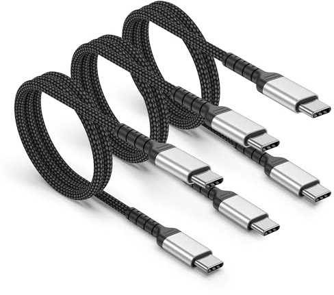 ADILIFT USB C Kabel 50cm 3Stück, 60W USB-C auf USB C Datenkabel | Geflochten Schnelllade USB-C Ladekabel Kurz für iPhone 17/16 Pro Max, Samsung S25/S24, MacBook Pro/Air, Huawei P80, Pixel