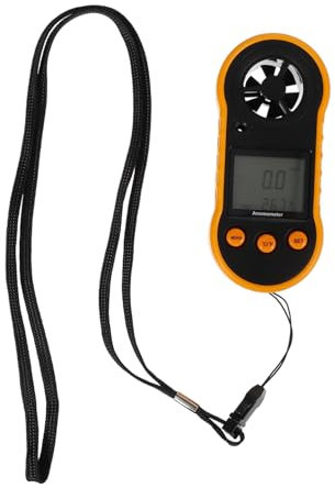 Kisangel 1pezzi Anemometro Display Per Misurar Velocità Del Vento Temperatura Retroilluminazione Misuratore Portata d Aria in Unità Mph e Scale