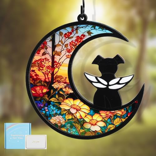 VavoPaw Pet Memorial Suncatcher for Dogs, DIY Name Dog Memorial Suncatcher