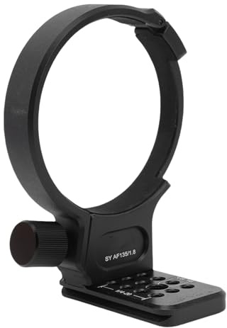 Yanmis Anello di Montaggio per Collare del Treppiede, Anello di Montaggio per Treppiede per Obiettivo Compatibile con Samyang AF135 F1.8, Lega di Alluminio, con Piastra a Sgancio
