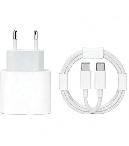 Caricatore USB-C 20W – Ricarica rapida e sicura per Samsung, iPhone-Caricatore qualità premium Universale 20W Compatibile con Samsung, Apple e Tutti i Dispositivi USB-C con sistema di protezione