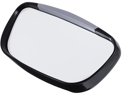 MOLUCKFU Espejo Retrovisor Auxiliar para Coche Plástico y Vidrio Duradero Amplia Visión de Puntos Ciegos Seguro y Práctico Color Negro Clásico Compatible Mayoría de Vehículos
