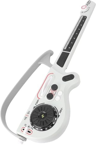 Keenso Kindergitarre mit Bedienungsanleitung, Faltbares, Schnurloses -Musikinstrument für , Mädchen, Anfänger, 27,6 Zoll Größe (White)