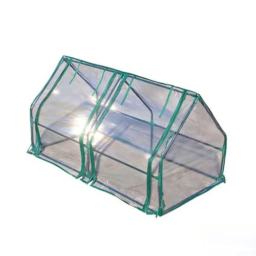 DAZZLEEX Transparentes PVC-Gewächshaus-Zelt, 20 x 60 x 60 cm, für Garten, Outdoor, Pflanzenschutz, Wärmespeicherung, Feuchtigkeitskontrolle, tragbare transparente Abdeckung für Kräuter