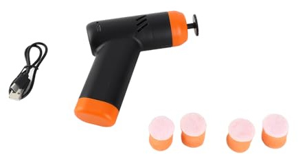 Tomvorks Kit Macchina per Lucidatura e Ceratura Portatile per Auto Lucidatrice Elettrica Ricaricabile Tramite USB con 3 Testine il Restauro di Vernici Altamente Lucide (#1)
