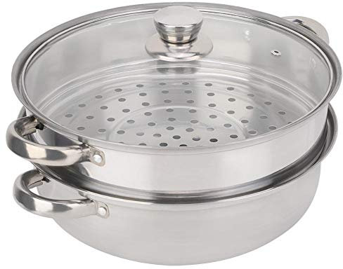 Fictory Vapor Pot-Acero Inoxidable 27 cm / 11 Pulgadas de 2 Capas Vapor Olla a baño maría Sopa de Vapor Pot