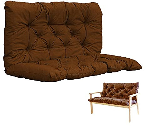 TWMHXZ sitzkissen palettenmöbel Outdoor, Braun-150x50x50 cm für Deckchair Gartenliege Auflage Rückenlehne Gartenschaukelkissen, Polster gartenliege paletten sitzkissen Sitzpolster