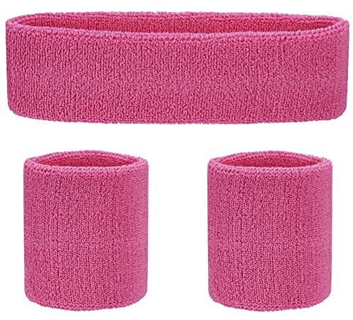 Gestreiftes Schweißband-Set Sport-Stirnband-Armband-Set