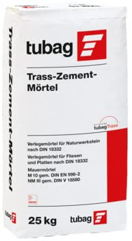 tubag TZM 10 0-4mm 25kg Trass-Zement-Mörtel - zur Verlegung und Verfugung von Naturstein-u. Betonwerksteinen