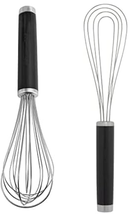 KitchenAid Utility and Flat Whisk Set, Set Of 2, Black