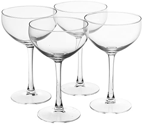 URBNLIVING Cognac Snifter Set of 4 Boxed Glass Brandy Whisky Cocktail Stemmed Glasses Goblets 350ml with Gift Box