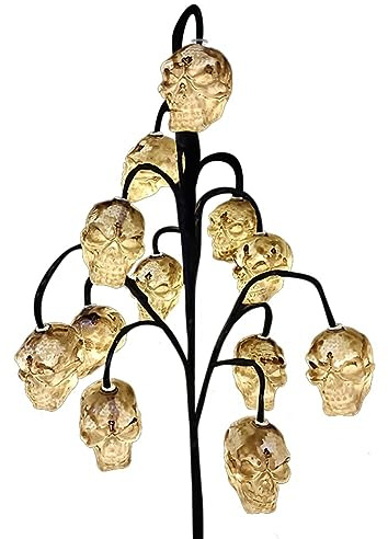 ISAKEN Garten Solarlampen Für Außen, Halloween Deko Skelett Solar Gartenlampe Kürbis Fledermaus Skelett Stableuchten Wasserdicht LED Gartenlampen Solar Lampe Für Außen Halloween Patio Rasen Terrasse
