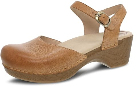 Dansko Sam Stylish Closed-Toe Sandal for Women - Lightweight with Added Arch Support - Durable PU Outsole for Long-Lasting Wear and Comfort Honey 8.5-9 M US