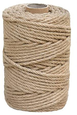 NorthPada 5 mm x 50 Meter Jute Schnur Hanf Seil Sisal Saite für Kunsthandwerk, Garten, Künste, Verpackung, Bindung, Katzenkratzer Post Baum