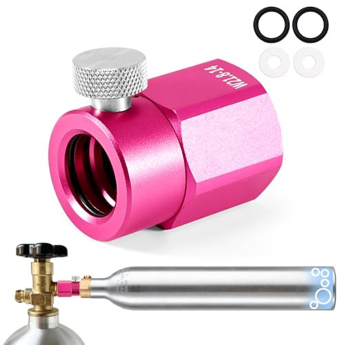 ASOFTY Adaptador de Recarga Compatible Con SodaStream Duo, Crystal 3.0, Gala, Art, Terra, E-Duo Quick Connect CO2, Cilindro Compacto, Conexión W21.8-14 Para Botella de CO2