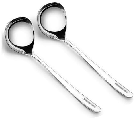 YEAHSOO cuillère Cuillère à Soupe Ronde en Acier Inoxydable Ustensile de Cuisine cuillère à Soupe(Color:4 Pack)